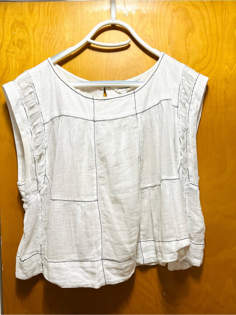 By Anthropologie Cream Ivory Babydoll Sleeveless Tank - Picture 8 of 15